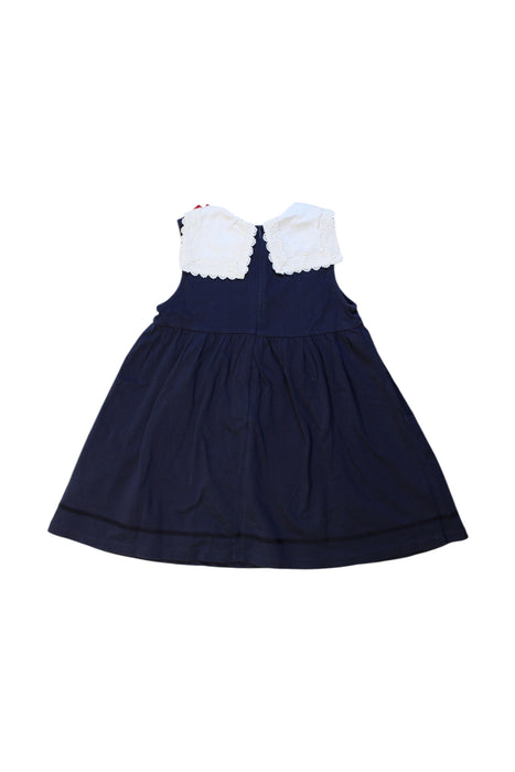 A Navy Sleeveless Dresses from Balabala in size 3T for girl. (Back View)