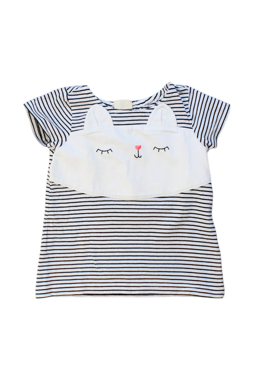 A White Short Sleeve Tops from Momonittu in size 2T for girl. (Front View)