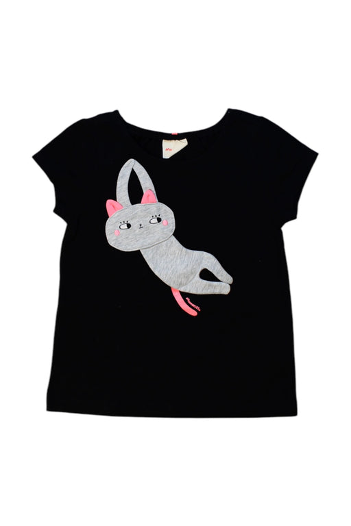 A Black Short Sleeve Tops from Momonittu in size 2T for girl. (Front View)