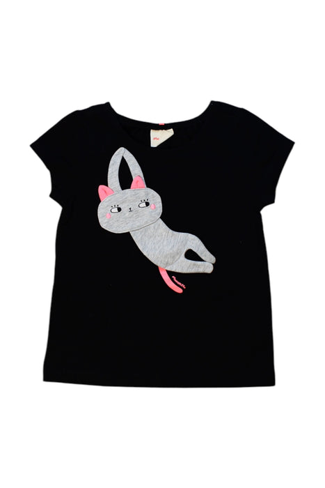 A Black Short Sleeve Tops from Momonittu in size 2T for girl. (Front View)