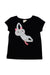 A Black Short Sleeve Tops from Momonittu in size 2T for girl. (Front View)