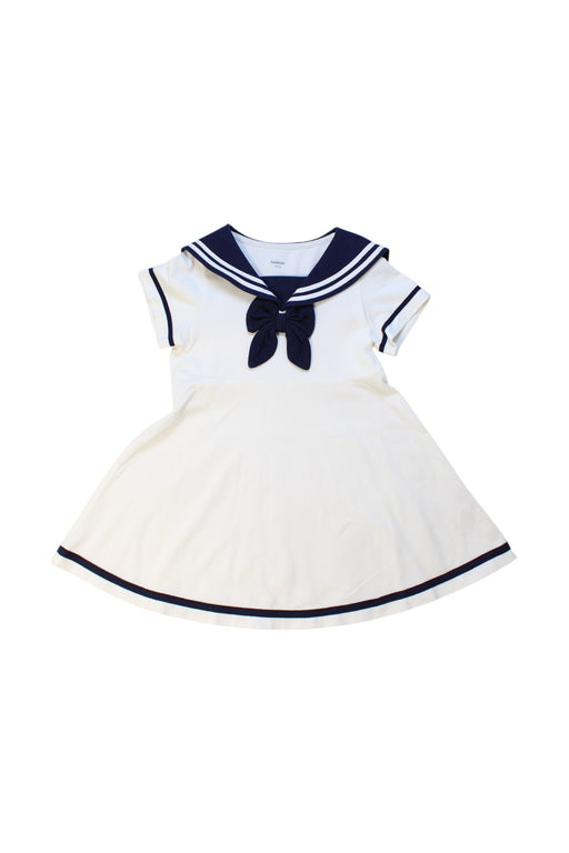 A White Short Sleeve Dresses from Balabala in size 3T for girl. (Front View)