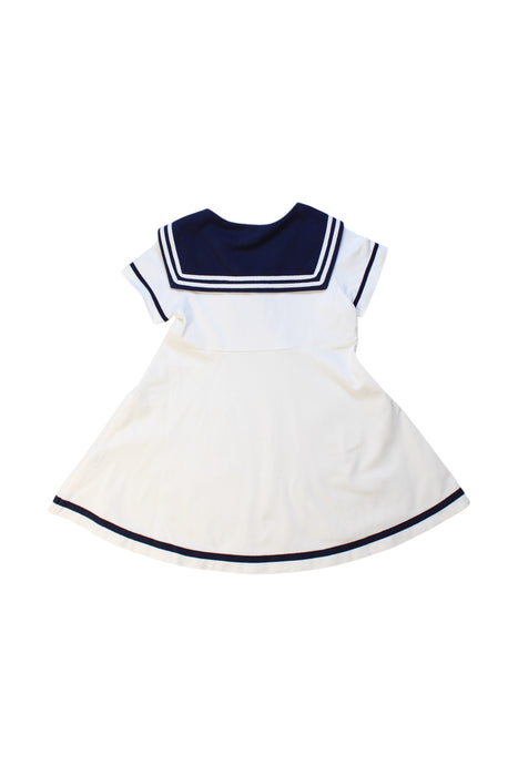 A White Short Sleeve Dresses from Balabala in size 3T for girl. (Back View)