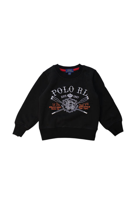 A Black Crewneck Sweatshirts from Polo Ralph Lauren in size 3T for boy. (Front View)