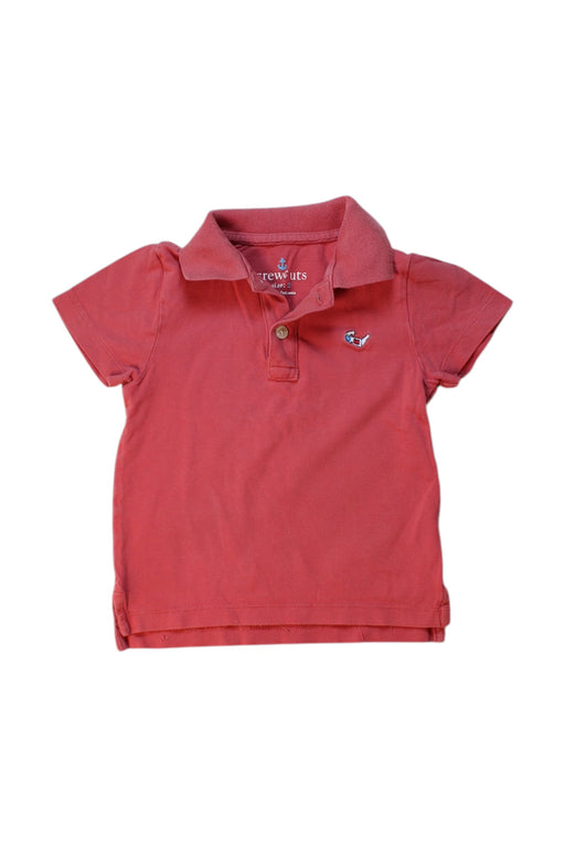 A Red Short Sleeve Polos from Crewcuts in size 2T for boy. (Front View)