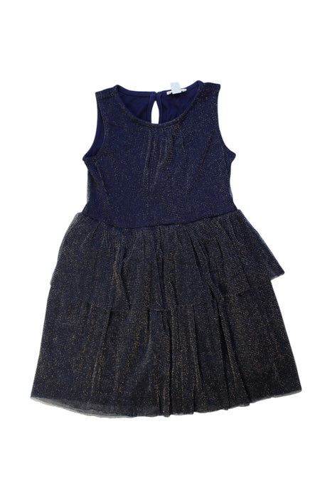 A Navy Sleeveless Dresses from Crewcuts in size 5T for girl. (Front View)