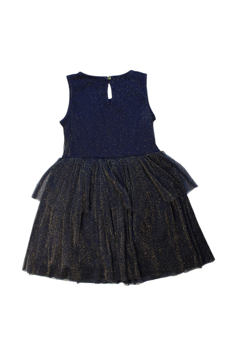 A Navy Sleeveless Dresses from Crewcuts in size 5T for girl. (Back View)