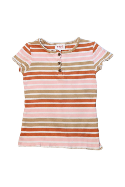 A Multicolour Short Sleeve Tops from Seed in size 3T for girl. (Front View)