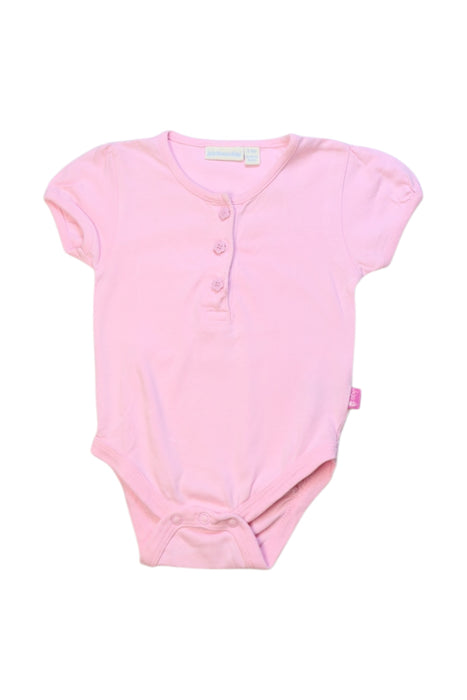 A Pink Short Sleeve Bodysuits from Jojo Maman Bébé in size 3-6M for neutral. (Front View)