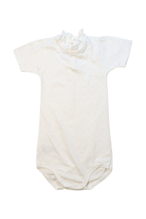 A White Short Sleeve Bodysuits from Petit Bateau in size 12-18M for neutral. (Front View)