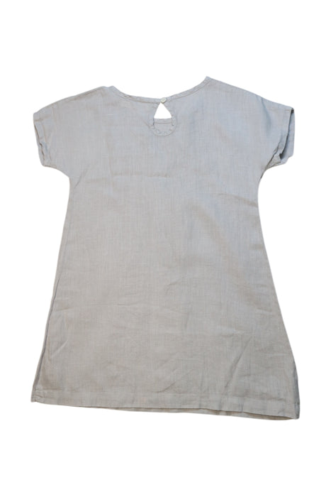 A Grey Short Sleeve Dresses from Monoprix in size 4T for girl. (Back View)