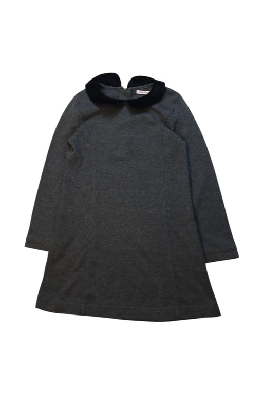 A Grey Long Sleeve Dresses from Monoprix in size 5T for girl. (Front View)