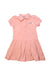 A Pink Short Sleeve Dresses from Petit Bateau in size 4T for girl. (Front View)