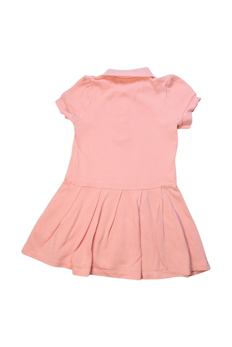 A Pink Short Sleeve Dresses from Petit Bateau in size 4T for girl. (Back View)