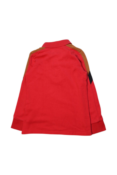 A Red Long Sleeve Polos from Catimini in size 4T for boy. (Back View)