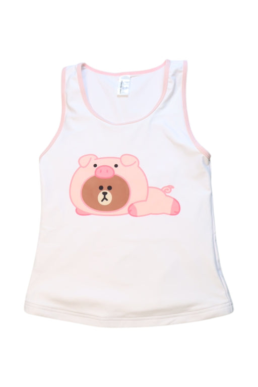 A White Sleeveless Tops from Arena in size 11Y for neutral. (Front View)