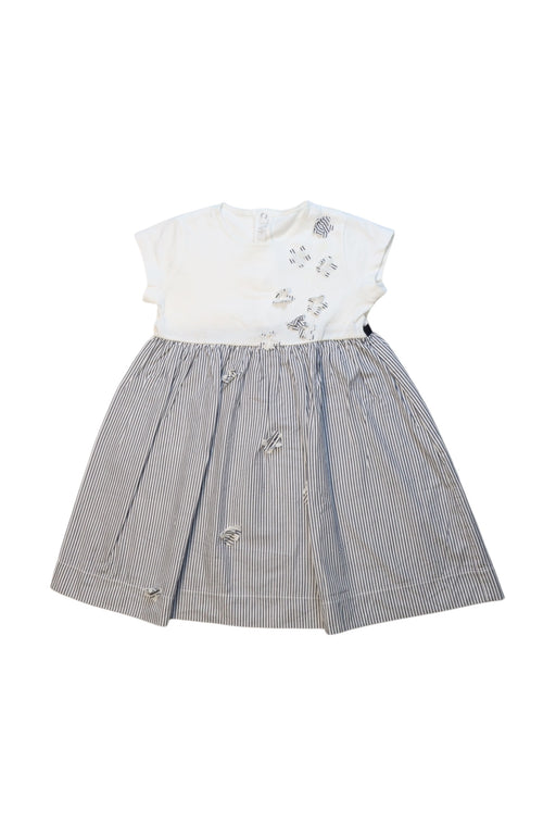 A White Short Sleeve Dresses from Il Gufo in size 12-18M for girl. (Front View)