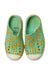 A Green Slip Ons from Native Shoes in size 3T for neutral. (Back View)