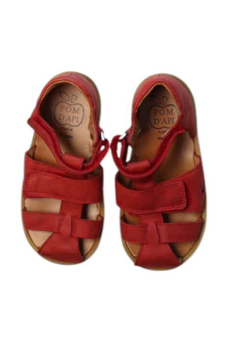 A Red Sandals from Pom d’Api in size 3T for neutral. (Back View)