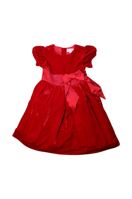A Red Short Sleeve Dresses from Rachel Riley in size 4T for girl. (Front View)