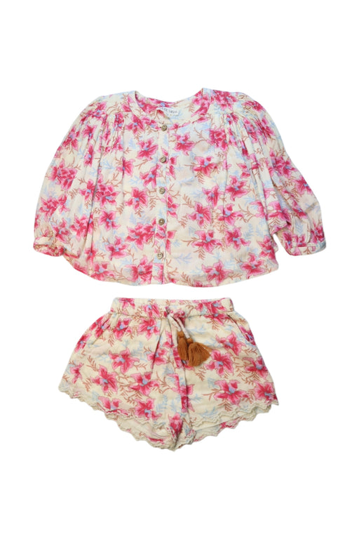 A Pink Shorts Sets from Louise Misha in size 3T for girl. (Front View)