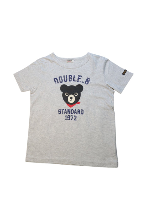 A Grey Short Sleeve T Shirts from Double B Mikihouse in size 7Y for neutral. (Front View)