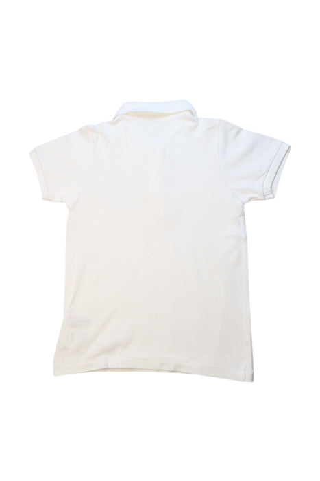 A White Short Sleeve Polos from Double B Mikihouse in size 7Y for neutral. (Back View)
