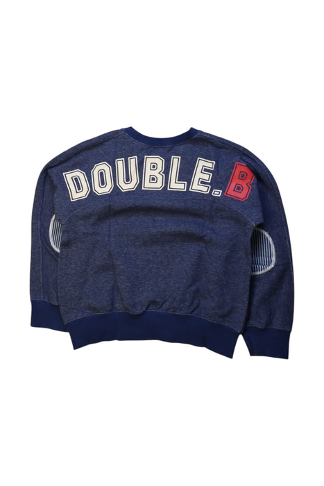 A Navy Crewneck Sweatshirts from Double B Mikihouse in size 7Y for neutral. (Back View)