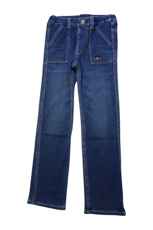 A Blue Jeans from Double B Mikihouse in size 7Y for boy. (Front View)