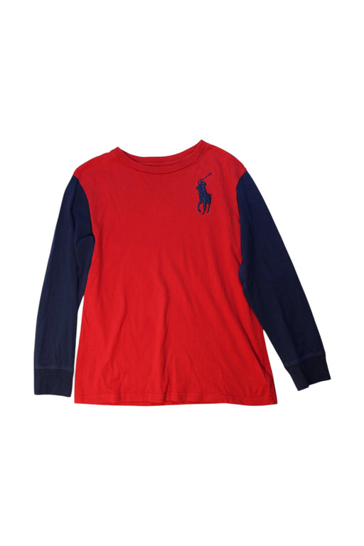 A Red Long Sleeve T Shirts from Polo Ralph Lauren in size 12Y for boy. (Front View)