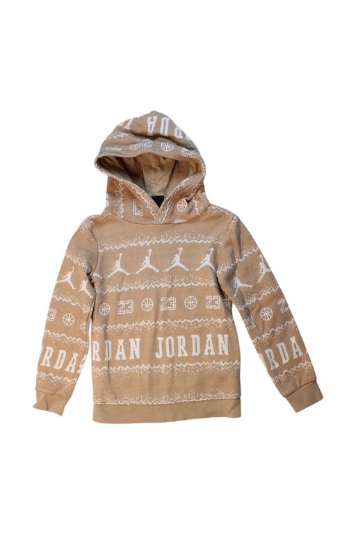 A Beige Hooded Sweatshirts from Air Jordan in size 4T for boy. (Front View)
