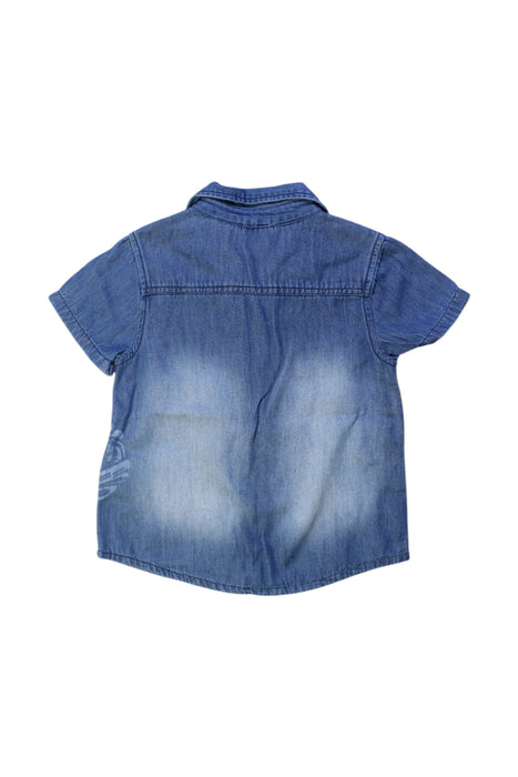 A Blue Short Sleeve Shirts from Chicco in size 3T for boy. (Back View)