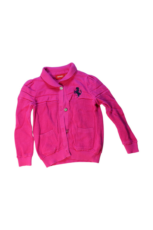 A Pink Buttoned Sweatshirts from Ferrari in size 3T for girl. (Front View)