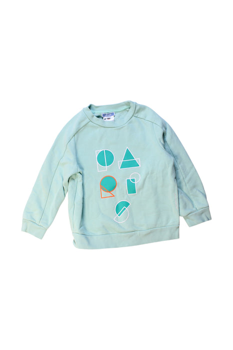 A Green Crewneck Sweatshirts from Jacadi in size 4T for girl. (Front View)