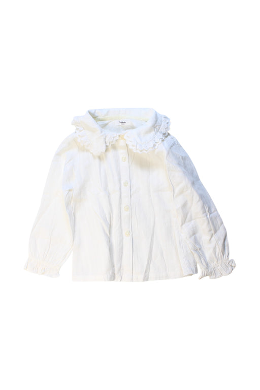 A White Long Sleeve Shirts from Balabala in size 4T for girl. (Front View)