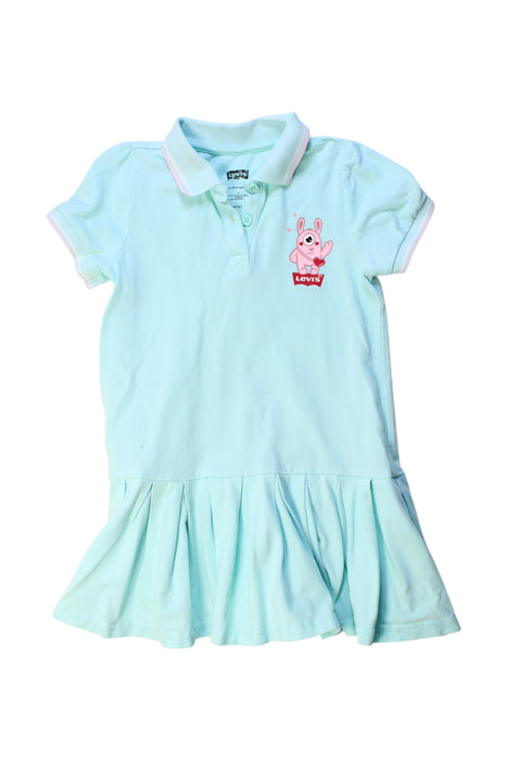 A Blue Short Sleeve Dresses from Levi's in size 4T for girl. (Back View)
