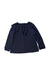 A Navy Long Sleeve Tops from Baker by Ted Baker in size 6T for girl. (Front View)