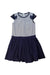 A Blue Short Sleeve Dresses from Catimini in size 4T for girl. (Front View)