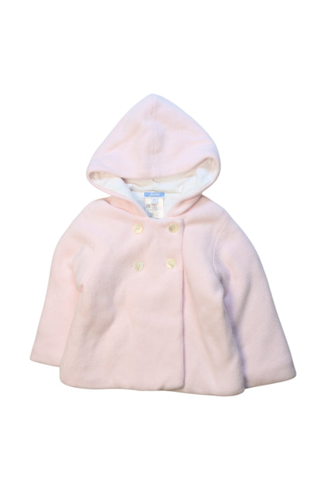 A Pink Coats from Jacadi in size 6-12M for neutral. (Front View)