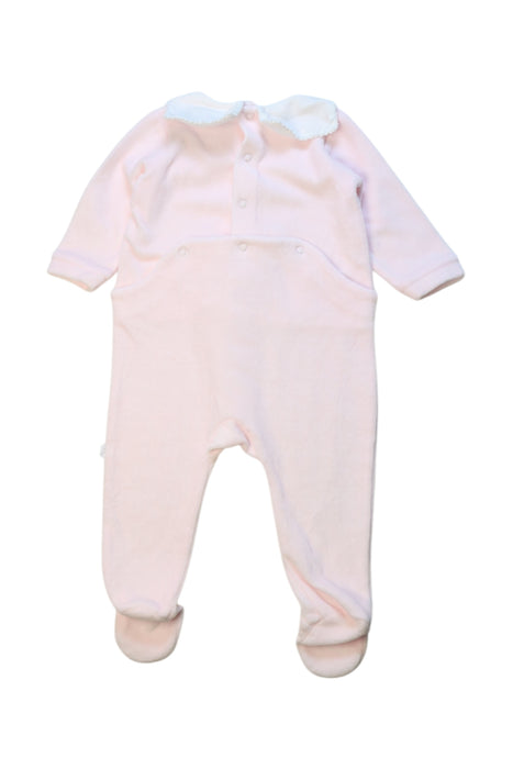A Pink Long Sleeve Rompers from Jacadi in size 3-6M for neutral. (Back View)