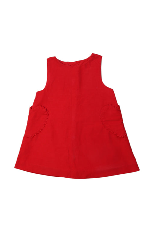 A Red Sleeveless Dresses from Jacadi in size 6-12M for girl. (Front View)