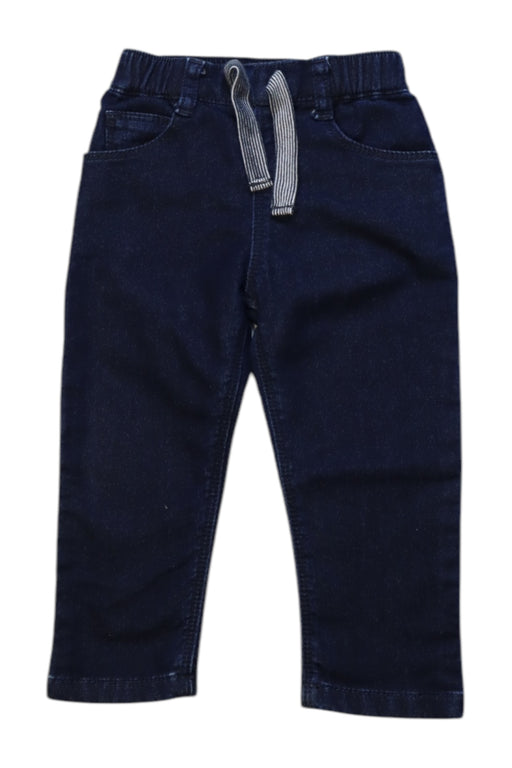A Navy Casual Pants from Petit Bateau in size 6-12M for neutral. (Front View)
