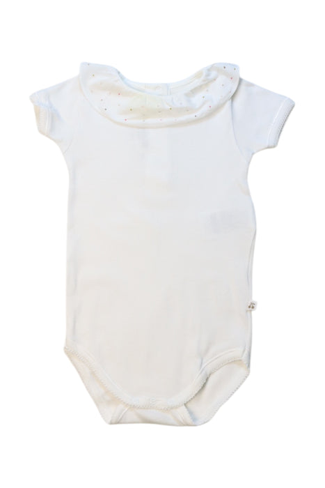 A White Short Sleeve Bodysuits from Bonpoint in size 12-18M for neutral. (Front View)