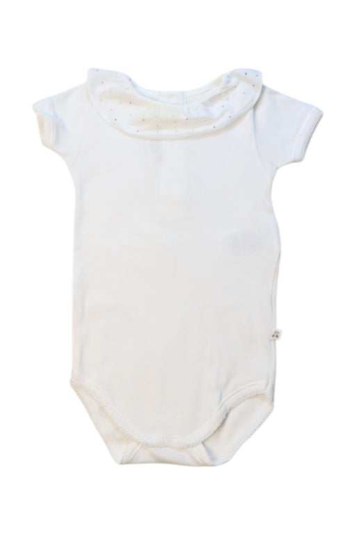 A White Short Sleeve Bodysuits from Bonpoint in size 12-18M for neutral. (Front View)