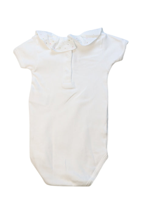 A White Short Sleeve Bodysuits from Bonpoint in size 12-18M for neutral. (Back View)