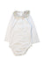A White Long Sleeve Bodysuits from Cyrillus in size 6-12M for neutral. (Front View)