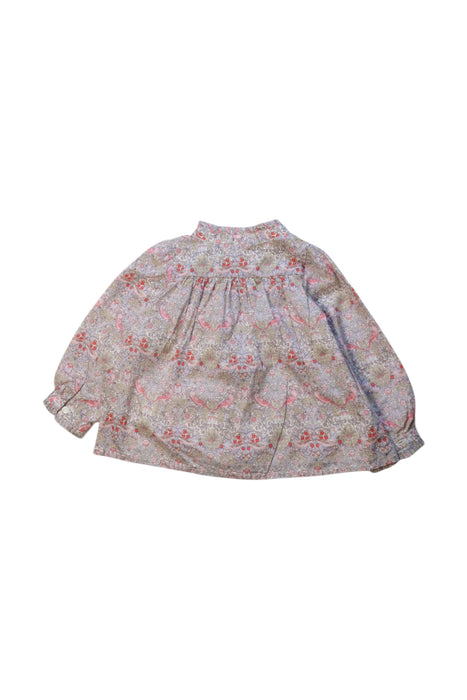 A Pink Long Sleeve Shirts from Bonpoint in size 12-18M for girl. (Back View)