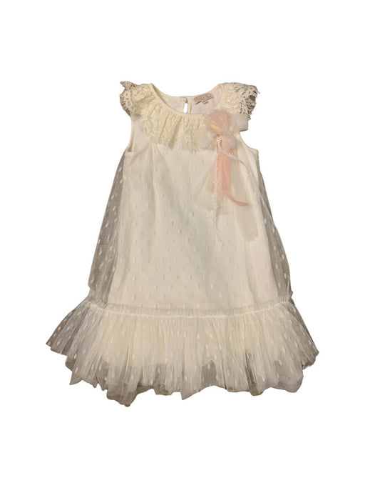 A White Sleeveless Dresses from Nicholas & Bears in size 6T for girl. (Front View)