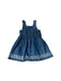 A Blue Sleeveless Dresses from Purebaby in size 12-18M for girl. (Front View)
