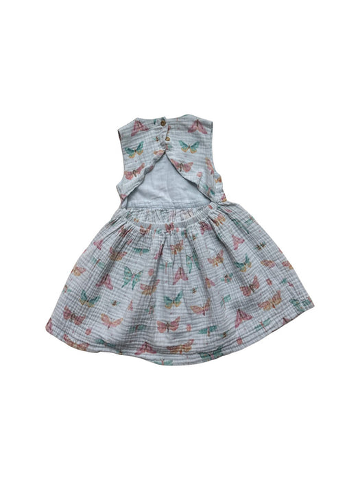 A Multicolour Sleeveless Dresses from Purebaby in size 12-18M for girl. (Back View)